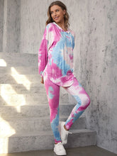 Unity Tie Dye Drop Shoulder Drawstring Hoodie & Leggings
